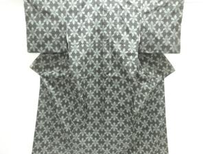 花模様織り出し本場村山大島紬着物アンサンブル